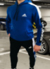 Зимний спортивный костюм Adidas Синий На флисе