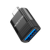 Переходник Borofone BV18 USB3.0(F) => Type-C(M), Black, Blister