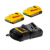 Зарядний пристрій + 2 акб 18В 4А/г DeWALT DCB115D2, комплект DCB183+DCB115
