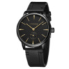 Чоловічий механічний годинник Winner 8165 Leather Black Rose Gold з автопідзаводом та шкіряним ремінцем