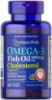 Puritan's Pride Omega-3 Fish Oil Plus Cholesterol Support 60 капсул