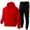 Комплект худі червоне + штани чорні зима