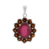 Серебряная подвеска CatalogSilver с рубином 5.538ct, гранатом (2195559)