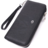 Гаманець-клатч універсальний на одне відділення з натуральної шкіри 722562 Чорний