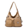 Сумка рюкзак бежева жіноча тканинна стильна кежуал casual 7WT-7005B