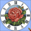 Схема часов Красная роза