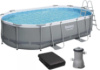 Каркасний басейн Bestway 56448 Power Steel (488х305х107 см) з картриджним фільтром, драбиною та захисним тентом