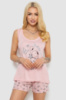 Піжама жіноча з принтом, колір рожевий, 243R5784
