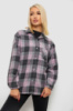 Рубашка женская в клетку, цвет серый, 244R1070-2