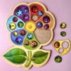 Дерев'яний сортер (дитяча гра з картками) «Квітка-семибарвиця 2»