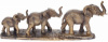 Декоративная статуэтка «Семья Слонов» 45.5х9.5х17.2см, полистоун, бронза