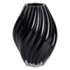 Декоративная стеклянная ваза для цветов 30 см фигурная ваза 5 л Черная