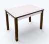 Стол обеденный раскладной Fusion furniture Марсель 1100 Орех/Белый