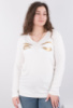 Жіноча біла кофта з декором