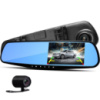 Автомобильное зеркало видеорегистратор для машины на 2 камеры VEHICLE BLACKBOX DVR 1080p с камерой заднего вида