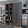 Комплект шкафов для одежды Doros Гелар (3 шт.) 153,9х49,5х203,4 см Графит (DRS-011143)