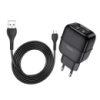 Сетевое зарядное устройство Hoco C77A 2 USB черное + кабель USB to MicroUSB