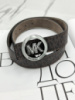 Ремінь унісекс Michael Kors коричневий срібло-мат