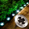 Уличный светильник на солнечной батарее «Bell Howell Disk lights» (4 led) | садовый фонарь
