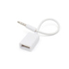 Перехідник USB2.0(M)=> Jack 3.5(F) Stereo, 0,3м, White, OEM