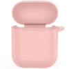 Силіконовий футляр New з карабіном для навушників Airpods 1/2 (Рожевий / Light pink) - купити в SmartEra.ua