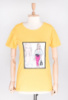 Жіноча жовта футболка з малюнком