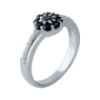 Серебряное кольцо CatalogSilver с натуральным сапфиром 0.668ct, вес изделия 2,45 гр (2028130) 17.5 размер