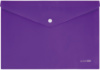 Папка-конверт А4 непрозора на кнопці Economix, 180 мкм, фактура «помаранч», фіолетова