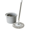 Набор для влажной уборки с круглой телескопической шваброй из микрофибры и ведром с отжимом для дома HP-35015-21