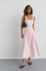 Однотонний сарафан із вирізом на спині — пудра колір, L (є розміри)