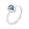 Серебряное кольцо CatalogSilver с топазом Лондон Блю 0.555ct, вес изделия 1,94 гр (2188575) 17 размер