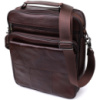 Мужская сумка с ручкой для переноса в руке из натуральной кожи Vintage 23024 Коричневый