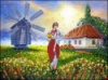 Схема для вышивки Красавица на лугу