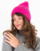 Жіноча зимова малинова шапка