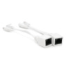 POE инжектор пассивный (пара) 802.3at (30Вт) с портами Ethernet 10/100Mbps, white, OEM Q50