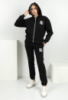 Жіночий чорний спортивний костюм на флісі