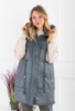 Жіночий темно-сірий жилет із капюшоном