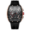Чоловічий наручний годинник Curren 8442 Gold-Black з хронографом та силіконовим ремінцем
