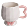 Чашка фарфоровая на ножке 400 (мл) оригинальная кружка на подарок чашка для чая и кофе Розовый FM-39C