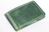 Затискач для грошей з кишенею для монет шкіра вінтаж Зелений (1939517806)
