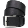 Чоловічий джинсовий ремінь з механічною пряжкою з натуральної шкіри 722070 Чорний