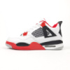 Nike Air Jordan 4 високі білі з чорним та червоним