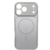 DM Чохол AG Glass Case With MagSafe для iPhone 16 Pro Max Silver
