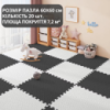 Коврик-пазл напольный, термоковрик,без покрытия,Eva-пены 20 пазлов 60*60 см,площадь покрытия 7,2 м²,толщина 1 см,чёрный