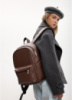 Жіночий рюкзак шоколадний шкіряний еко