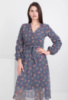 Жіноча синя сукня в квітковий принт