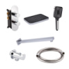 Комплект для душу Qtap Votice: Змішувач для душу QTVOT65T105OGC+Душ. набір(QTHLA107CRM45944+QTRUC125CRM45956+QTTRU120CRM45928+QTCRMBH030+QTHADPVC160C)