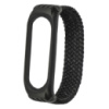 Ремешок нейлоновый Braided rope для Xiaomi Mi Band 3/ 4/ 5/ 6 размер S чёрный