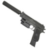 Дитячий іграшковий пістолет K2012-F з лазерним прицілом, ліхтариком та глушником , стріляє кульками 6 мм