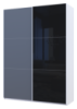 Шкаф-купе двухдверный Doros G-Caiser 180х60х240 см Белый/Графит/1 Черное стекло (DRS-011020)